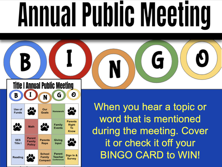 Title I Annual Public Meeting (APM) BINGO